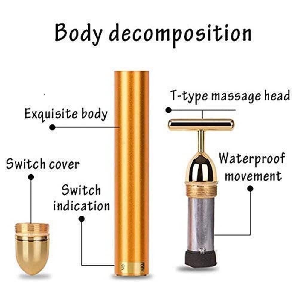 Lumière Luxe 24k Gold Electric Massager - By House Of Beauty India