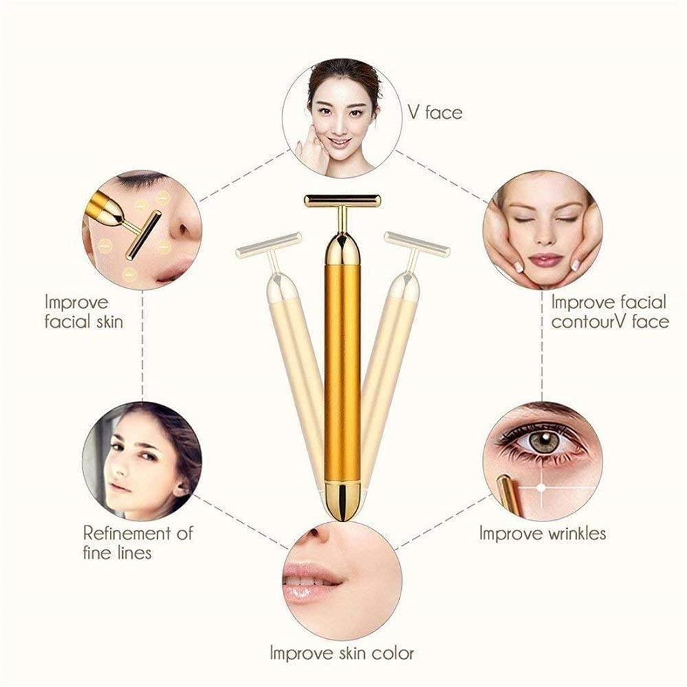 Lumière Luxe 24k Gold Electric Massager - By House Of Beauty India