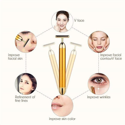 Lumière Luxe 24k Gold Electric Massager - By House Of Beauty India