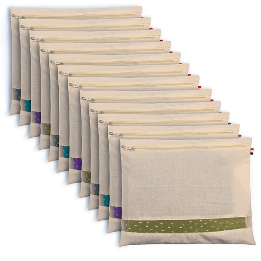 Saree/Dress Storage Zip Bags – Pack of 12